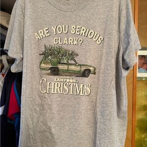 Gray National Lampoon's Christmas Short Sleeve Tee
